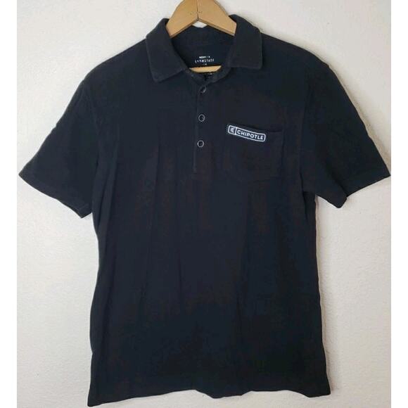 Chipotle Employee Polo Shirt Men's SMALL Black Patch Mexican Short Sleeve - Picture 1 of 9